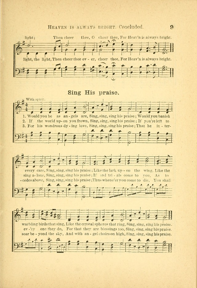 Songs for Sunday Schools and Gospel Meetings page 9