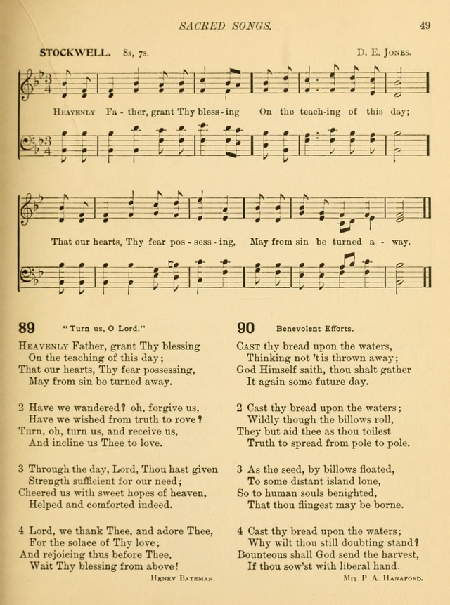 Sacred Songs for School Use page 52