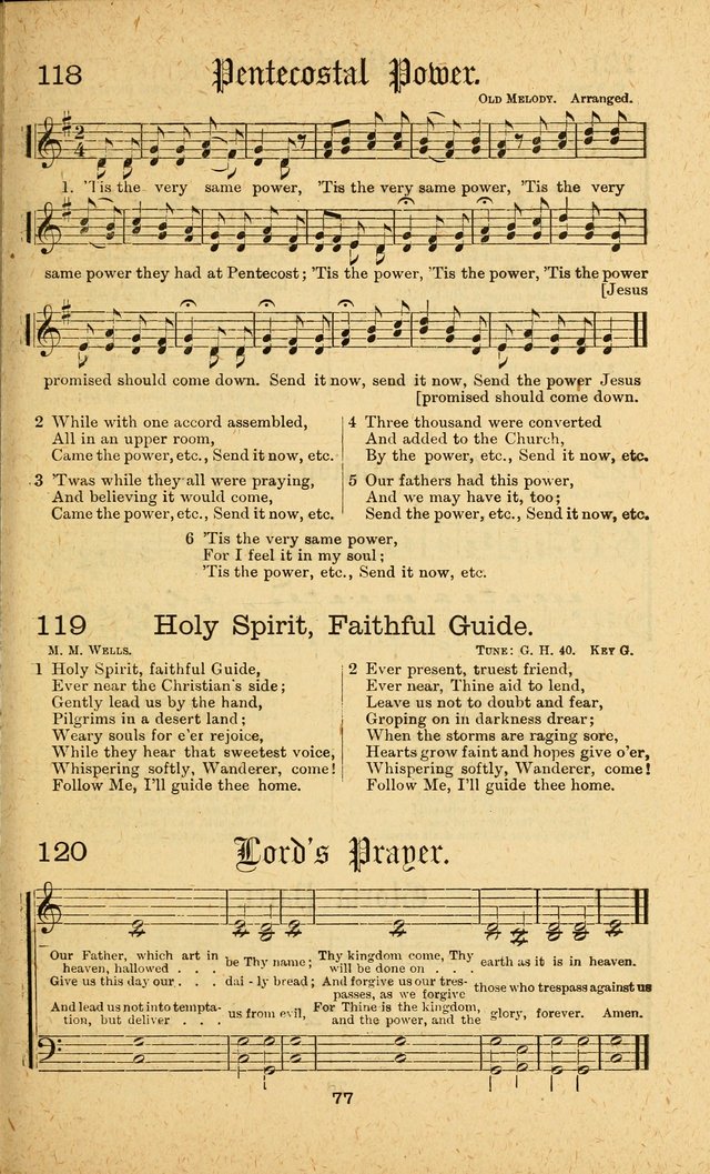 Songs of Salvation: as Used by Crossley and Hunter in Evangelistic Meetings: and adapted for the church, grove, school, choir and home page 77