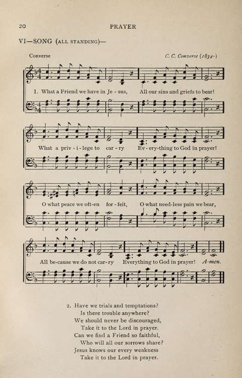 Scripture and Song in Worship: A service book for the Sunday School page 20