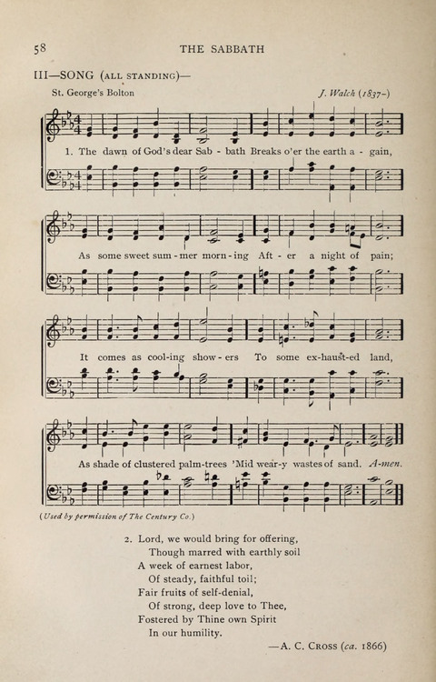 Scripture and Song in Worship: A service book for the Sunday School page 58