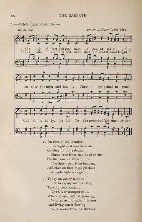 Scripture and Song in Worship: A service book for the Sunday School page 60