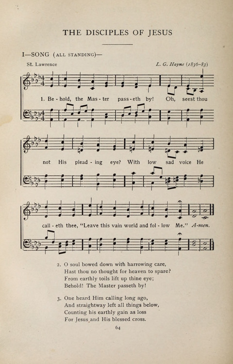 Scripture and Song in Worship: A service book for the Sunday School page 64