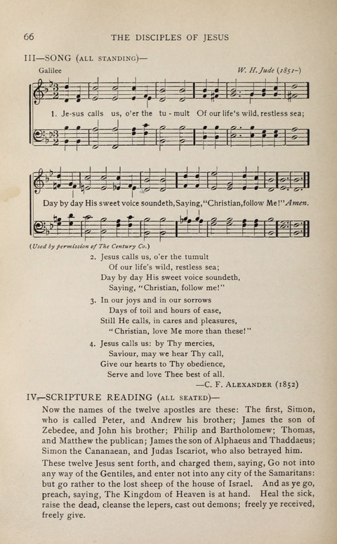Scripture and Song in Worship: A service book for the Sunday School page 66