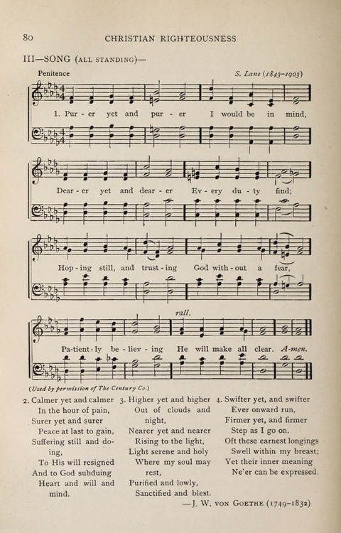 Scripture and Song in Worship: A service book for the Sunday School page 80