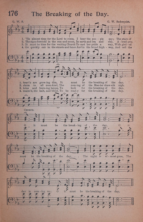 Songs of Triumph Nos. 1 and 2 Combined: 201 choice new hymns for choirs, solo singers, the home circle, etc. page 165