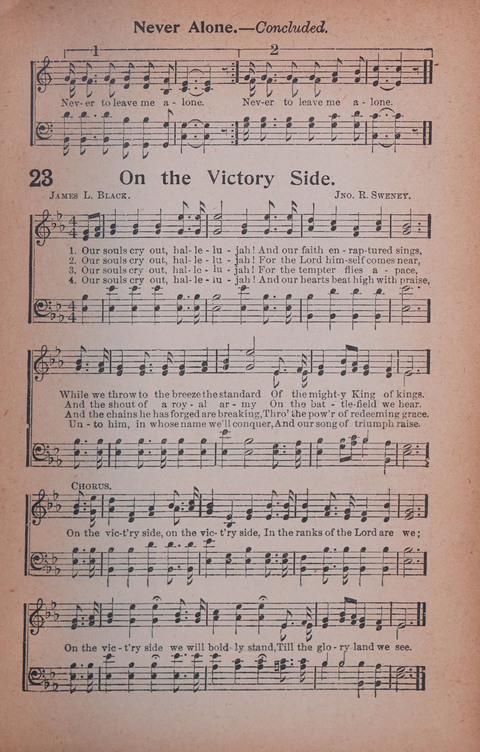 Songs of Triumph Nos. 1 and 2 Combined: 201 choice new hymns for choirs, solo singers, the home circle, etc. page 23