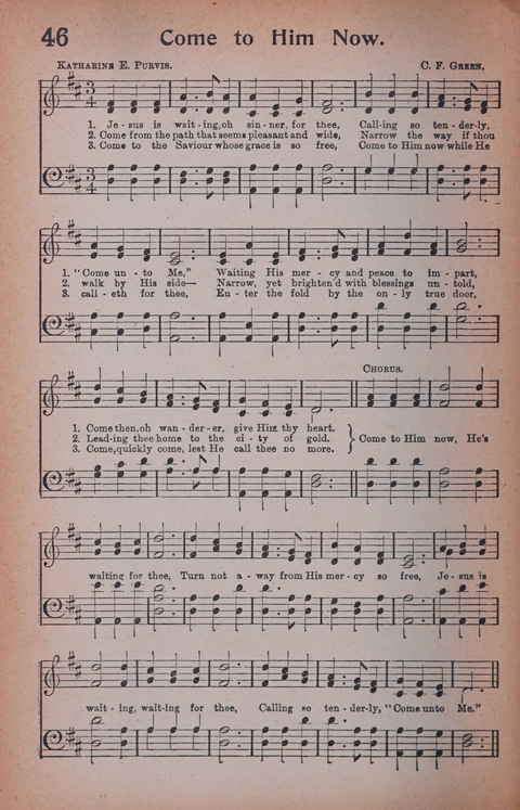 Songs of Triumph Nos. 1 and 2 Combined: 201 choice new hymns for choirs, solo singers, the home circle, etc. page 46