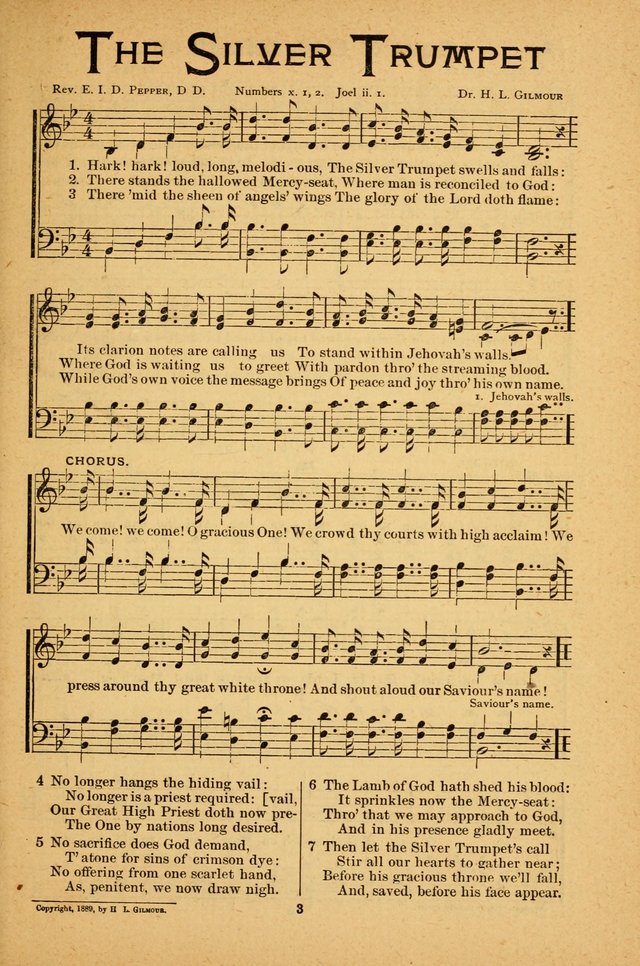 The Silver Trumpet: a collection of new and selected hymns; for use in public worship, revival services, prayer and social meetings, and Sunday schools page 3