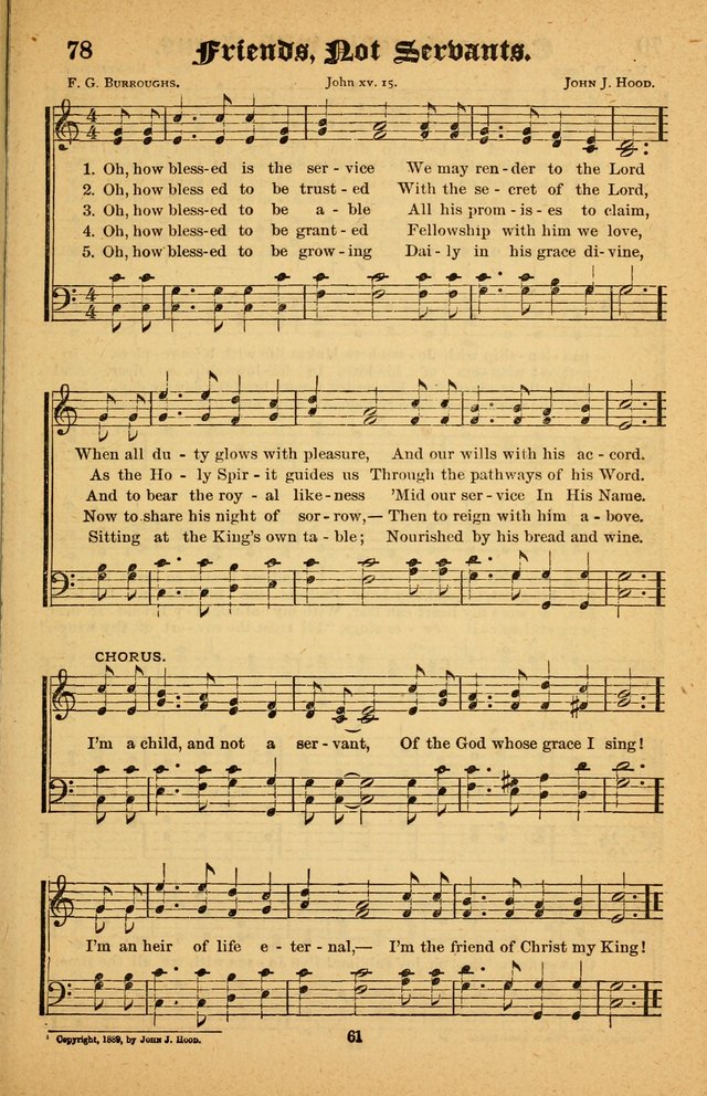 The Silver Trumpet: a collection of new and selected hymns; for use in public worship, revival services, prayer and social meetings, and Sunday schools page 61