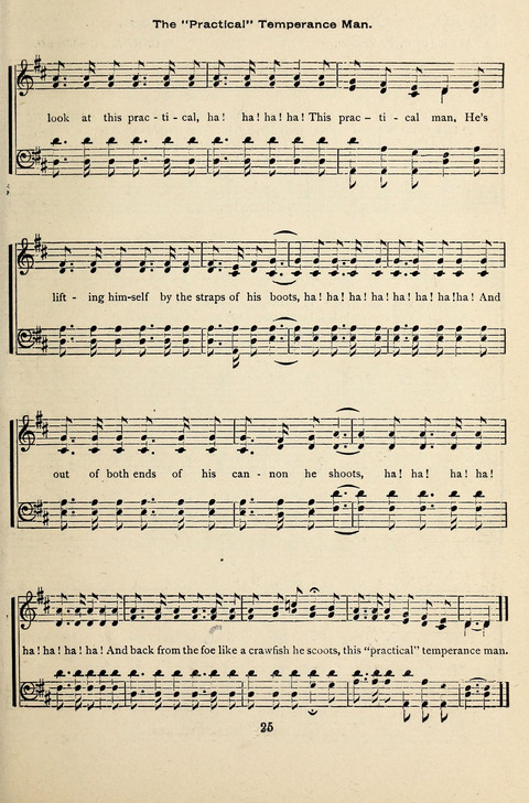 Silver Tones: a new temperance and prohibition song book, containing the most popular songs sung by The Silver Lake Quartette page 25