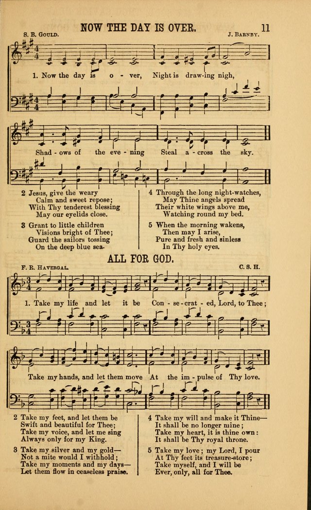 Singing on the Way: a collection of hymns and tunes for Sunday schools, social worship and congregations page 11
