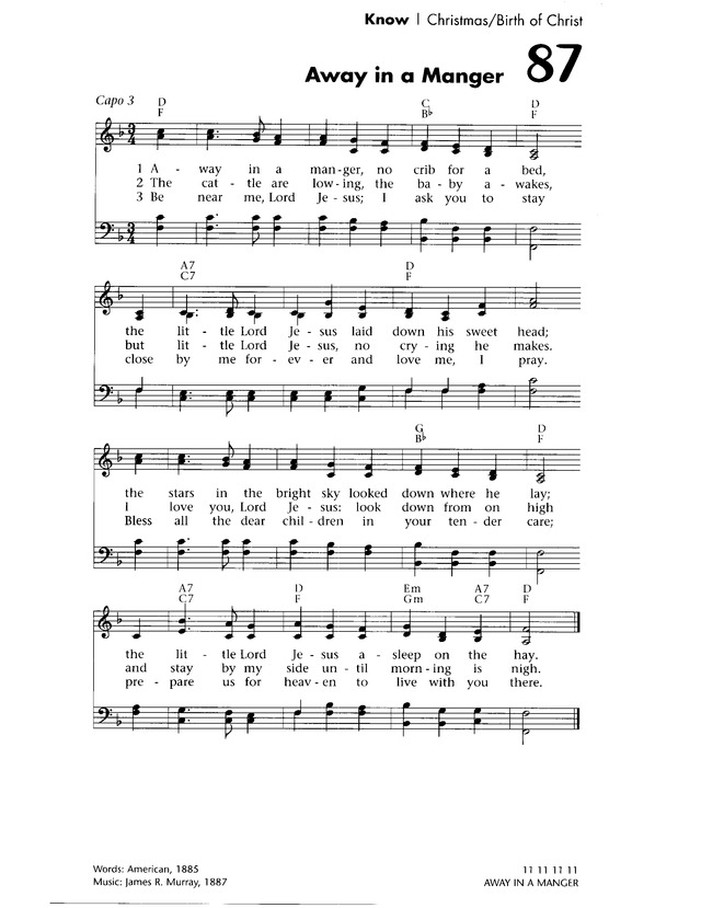 Sing With Me 87. Away in a manger, no crib for a bed