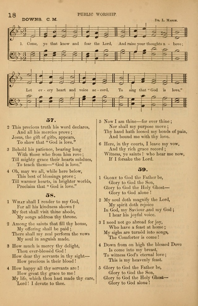 Songs of the Church: or, hymns and tunes for Christian worship page 18