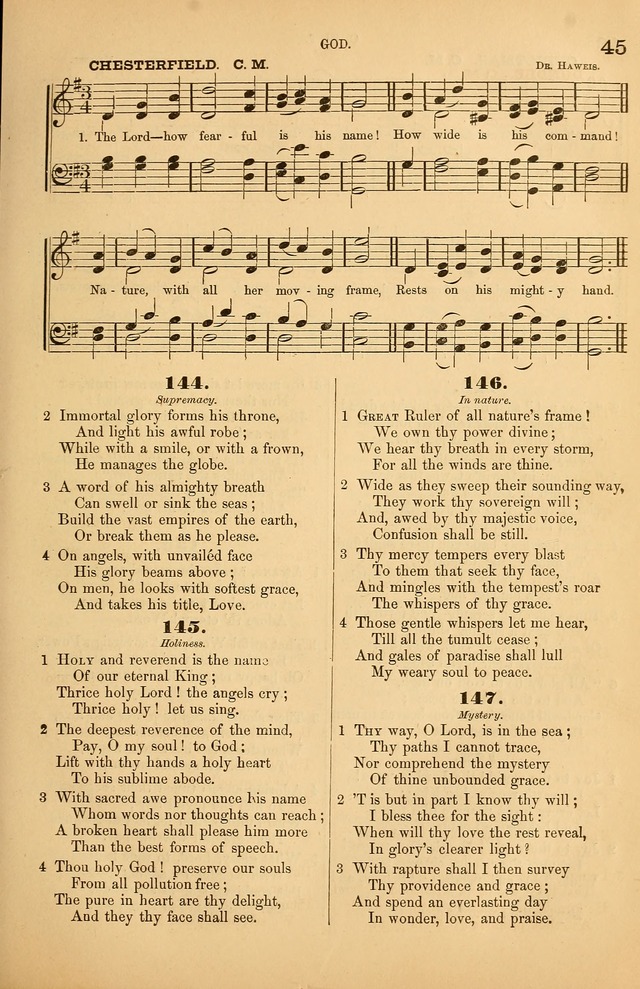 Songs of the Church: or, hymns and tunes for Christian worship page 45