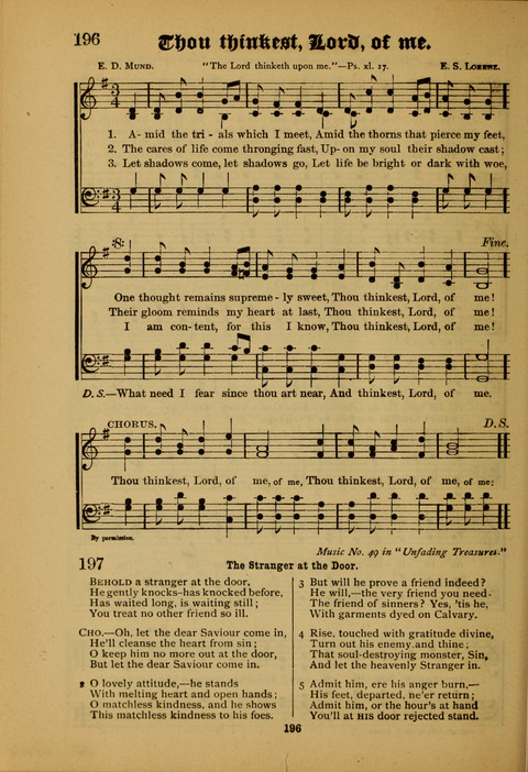 Songs of Love and Praise: for use in meetings & Christian worship & work page 196