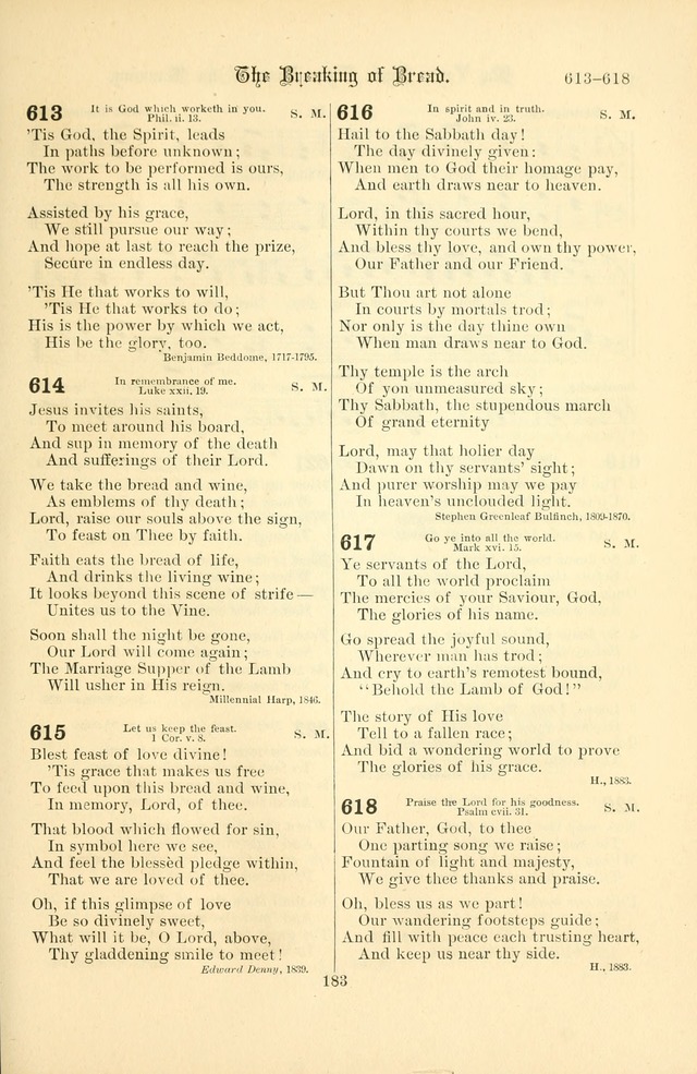 Songs of Pilgrimage: a hymnal for the churches of Christ (2nd ed.) page 183