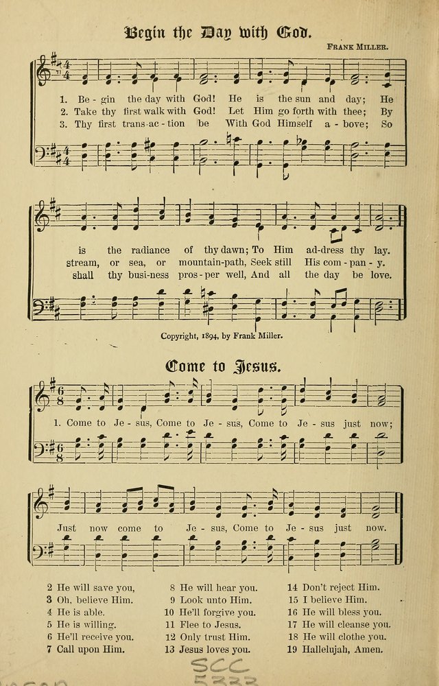 Songs of the Peacemaker: a collection of sacred songs and hymns for use in all services of the church, Sunday-school, home circle, and all kinds of evangelistic work page ii