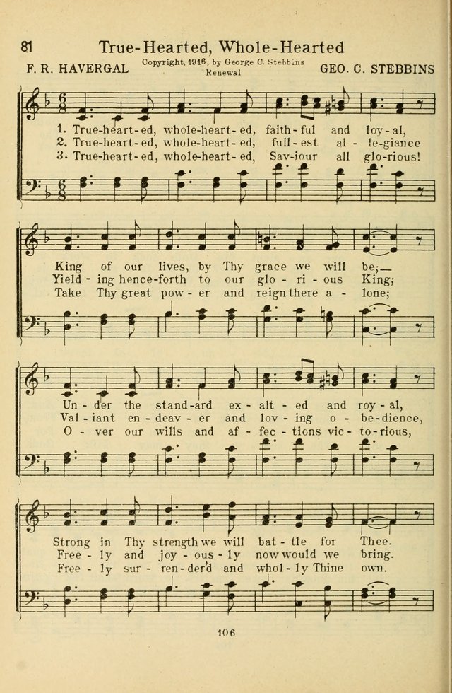 Songs of Service: for use in assemblies of young people and older boys and girls page 108