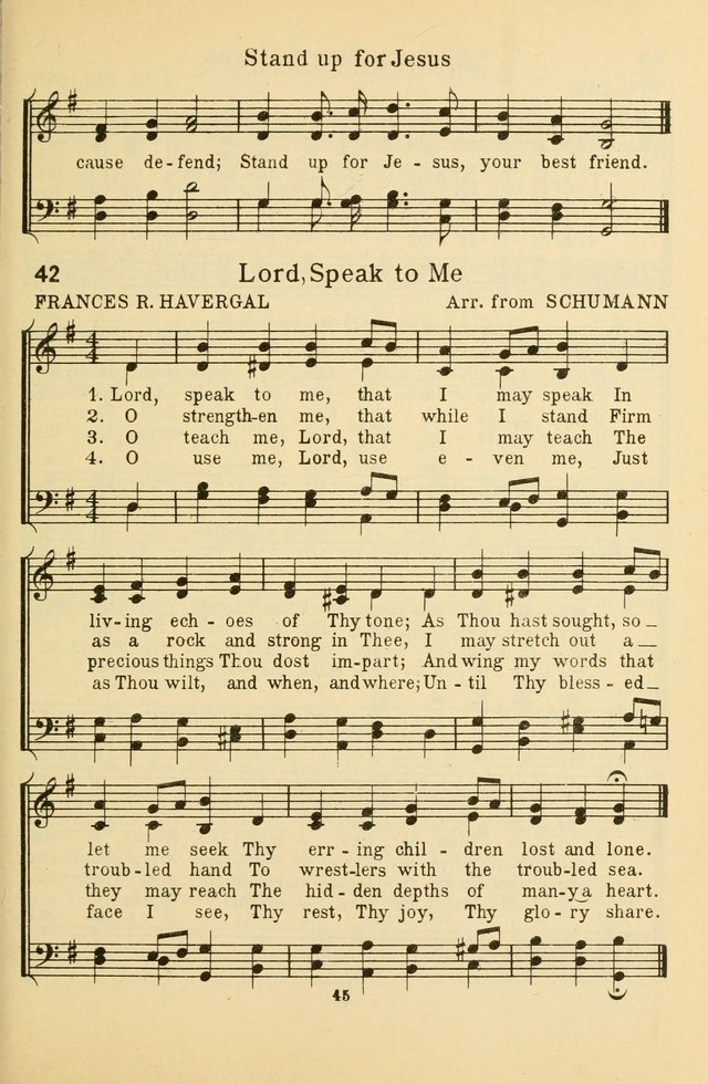 Songs of Service: for use in assemblies of young people and older boys and girls page 47