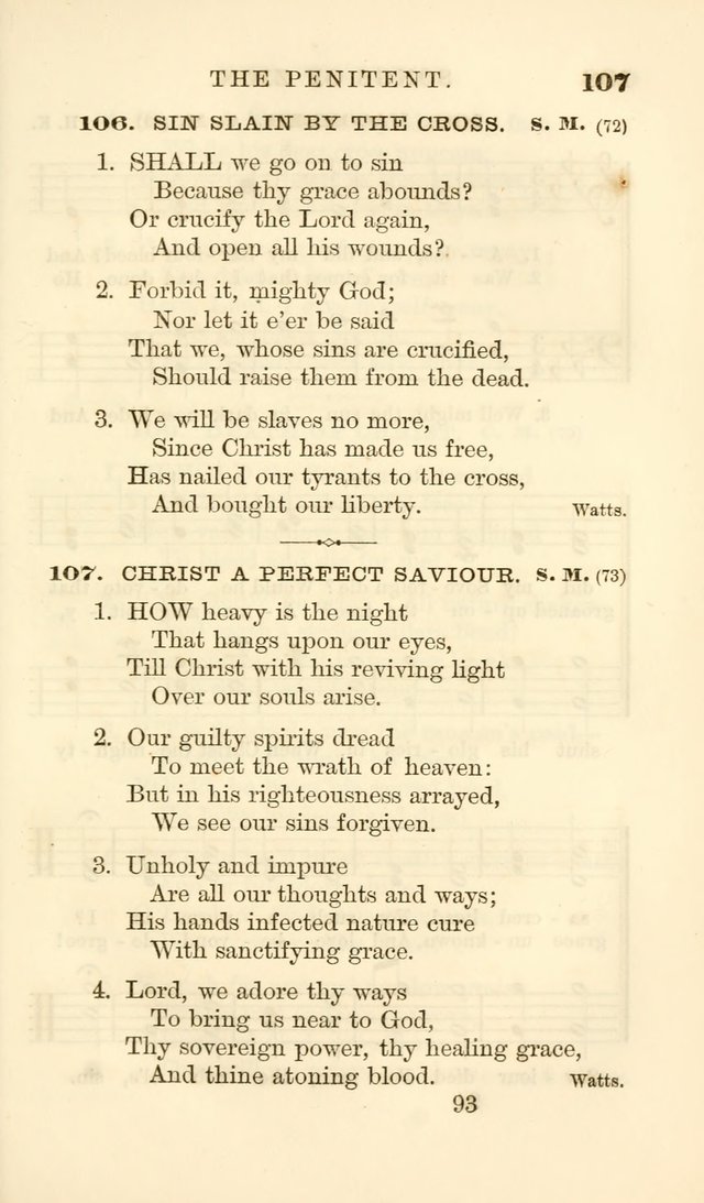 Songs of Zion Enlarged: a manual of the best and most popular hymns and tunes, for social and private devotion page 100