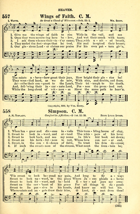 The Brethren Hymnal: A Collection of Psalms, Hymns and Spiritual Songs suited for Song Service in Christian Worship, for Church Service, Social Meetings and Sunday Schools page 343