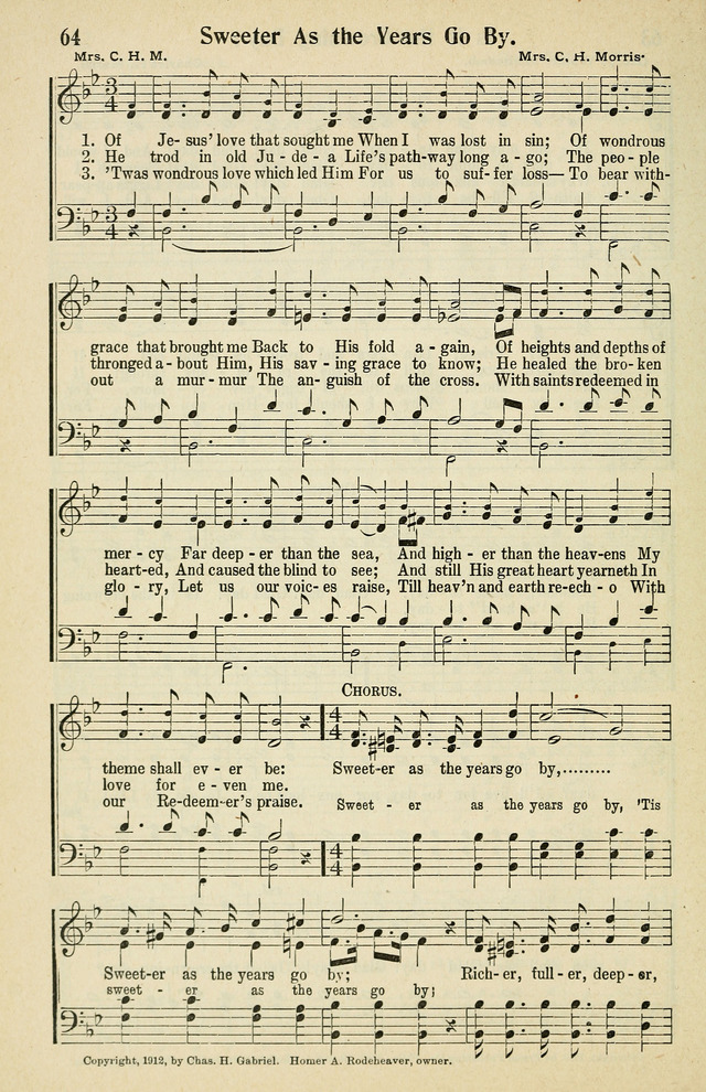 Tabernacle Hymns: No. 2 page 64