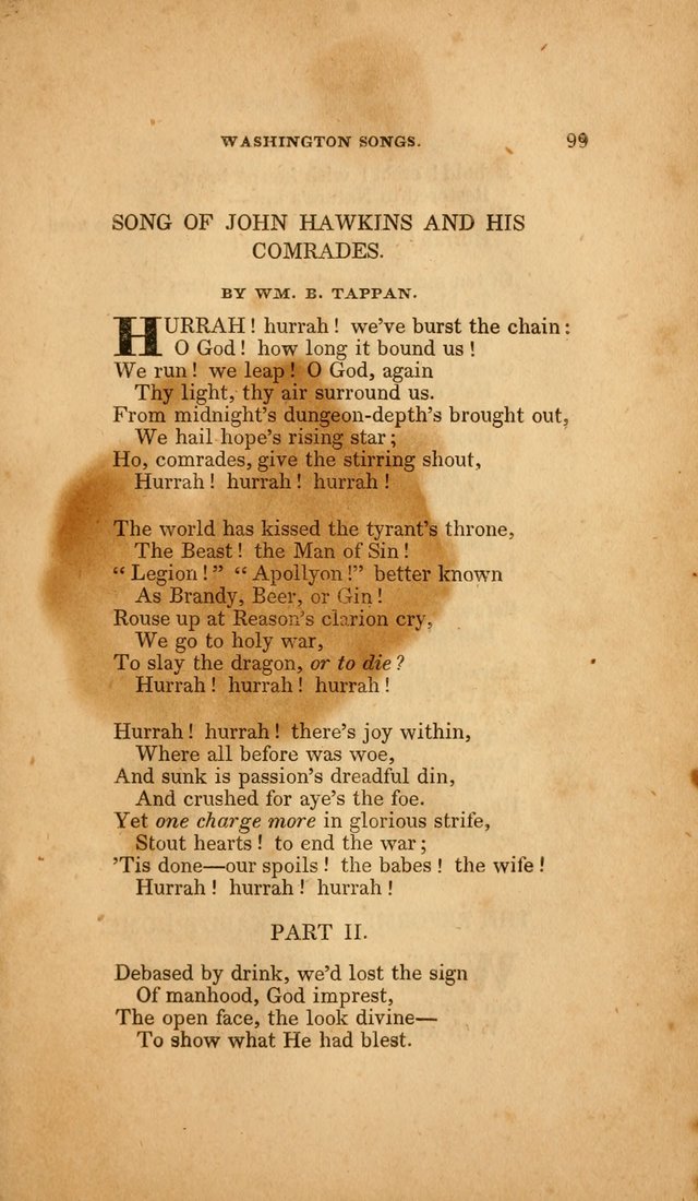 Temperance Hymn Book and Minstrel: a collection of hymns, songs and odes for temperance meetings and festivals page 99