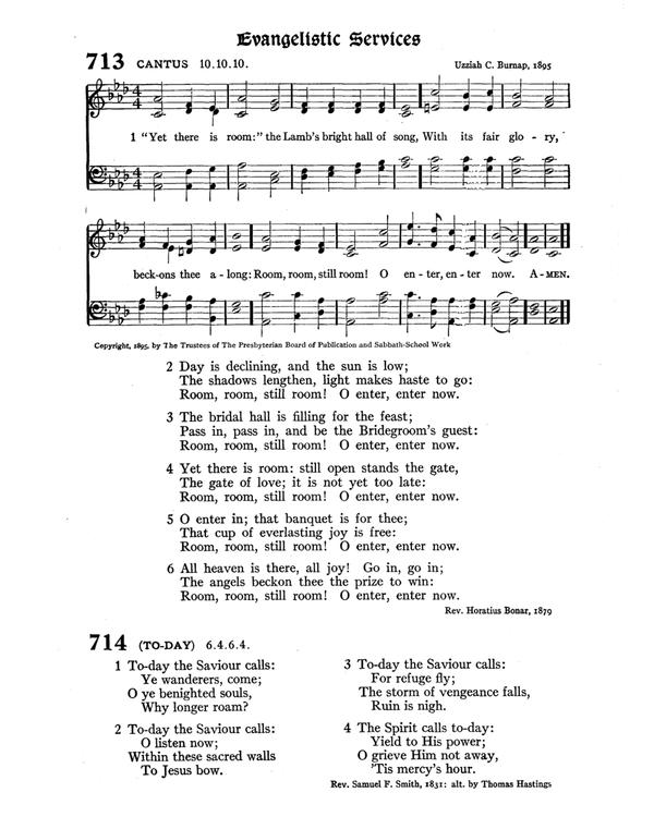 The Hymnal : published in 1895 and revised in 1911 by authority of the General Assembly of the Presbyterian Church in the United States of America : with the supplement of 1917 page 934