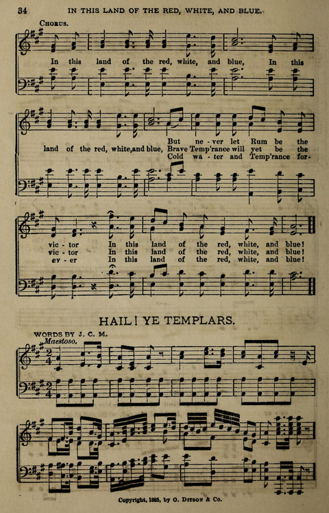 Temperance Song Herald: a collection of songs, choruses, hymns, and other pieces for the use of temperance meetings, lodges, and the home circle page 34