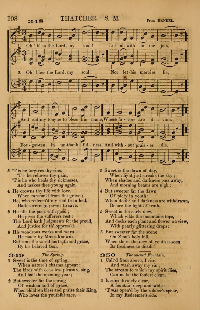 The Tribute of Praise: a collection of hymns and tunes for public and social worship, and for use in the family circle page 108