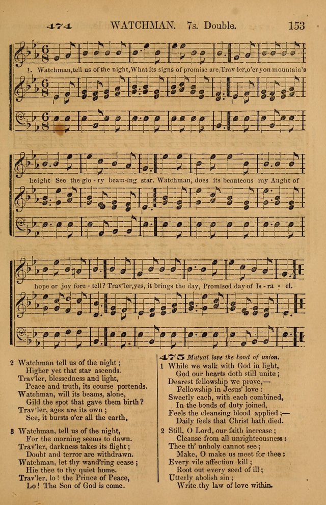 The Tribute of Praise: a collection of hymns and tunes for public and social worship, and for use in the family circle page 153