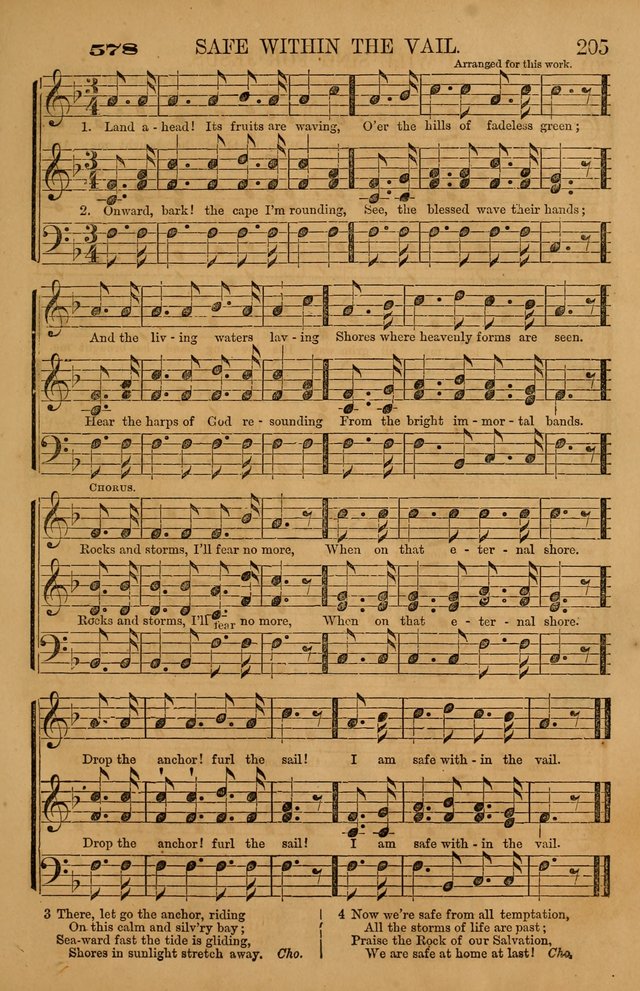 The Tribute of Praise: a collection of hymns and tunes for public and social worship, and for use in the family circle page 205