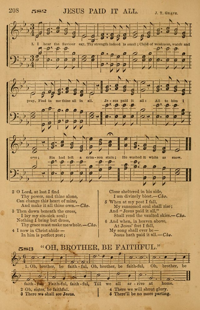 The Tribute of Praise: a collection of hymns and tunes for public and social worship, and for use in the family circle page 208