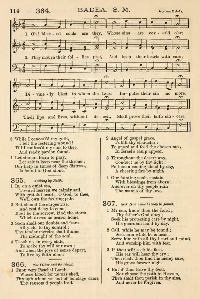 The Tribute of Praise: a collection of hymns and tunes for public and social worship, and for the use in the family circle and Sabbath school page 114