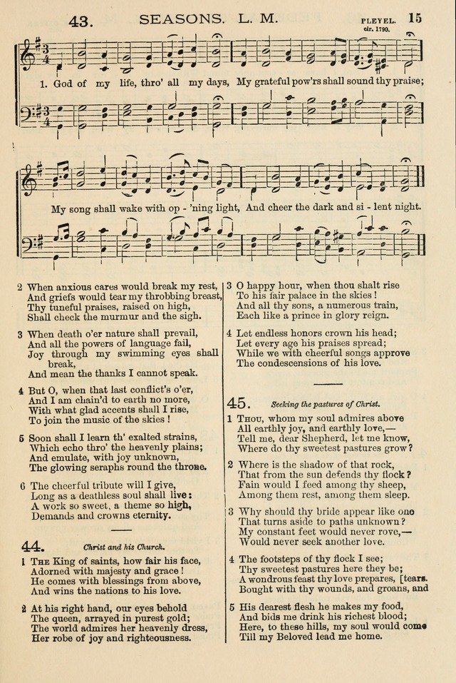 The Tribute of Praise: a collection of hymns and tunes for public and social worship, and for the use in the family circle and Sabbath school page 15