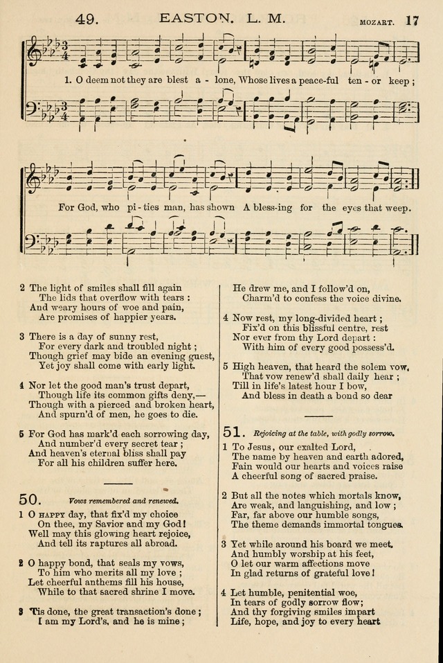 The Tribute of Praise: a collection of hymns and tunes for public and social worship, and for the use in the family circle and Sabbath school page 17