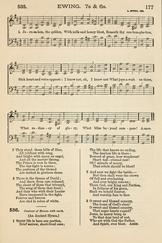 The Tribute of Praise: a collection of hymns and tunes for public and social worship, and for the use in the family circle and Sabbath school page 177