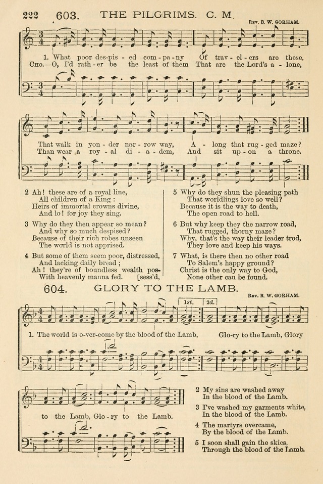 The Tribute of Praise: a collection of hymns and tunes for public and social worship, and for the use in the family circle and Sabbath school page 222