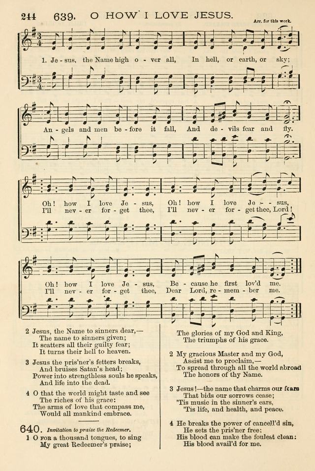 The Tribute of Praise: a collection of hymns and tunes for public and social worship, and for the use in the family circle and Sabbath school page 244