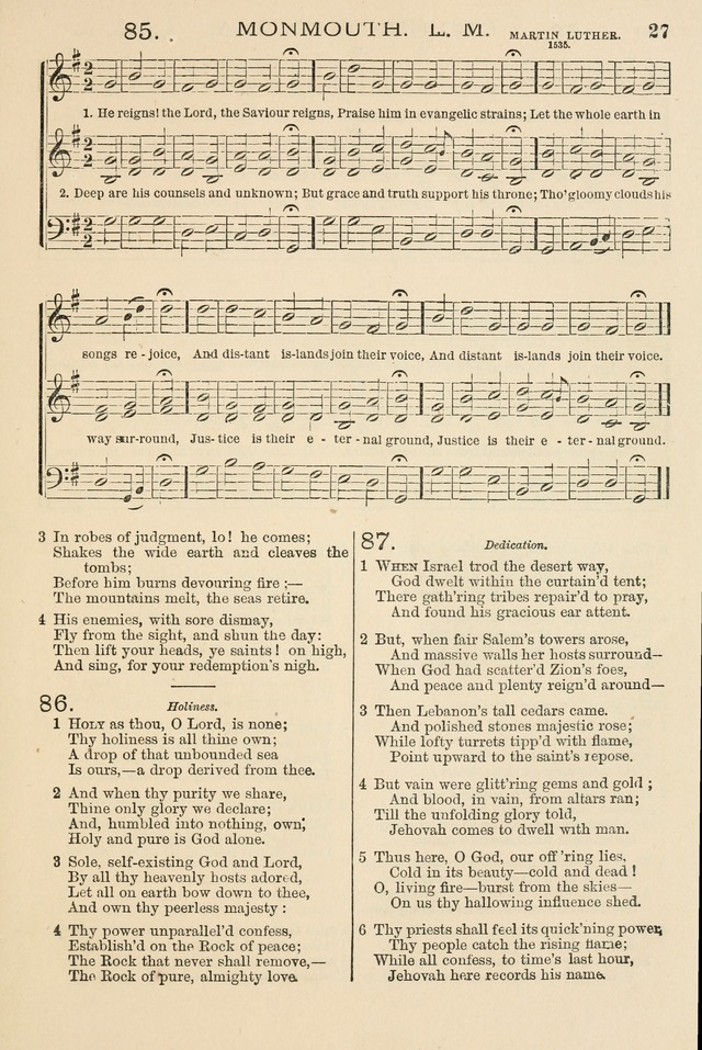 The Tribute of Praise: a collection of hymns and tunes for public and social worship, and for the use in the family circle and Sabbath school page 27