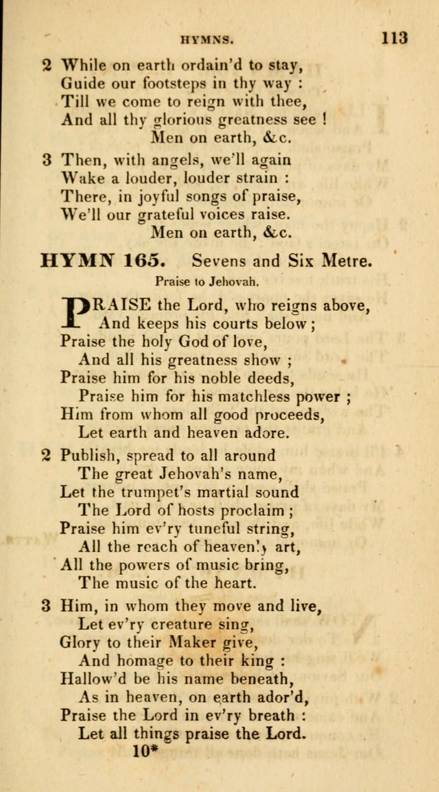 The Universalist Hymn-Book: a new collection of psalms and hymns, for the use of Universalist Societies (Stereotype ed.) page 113