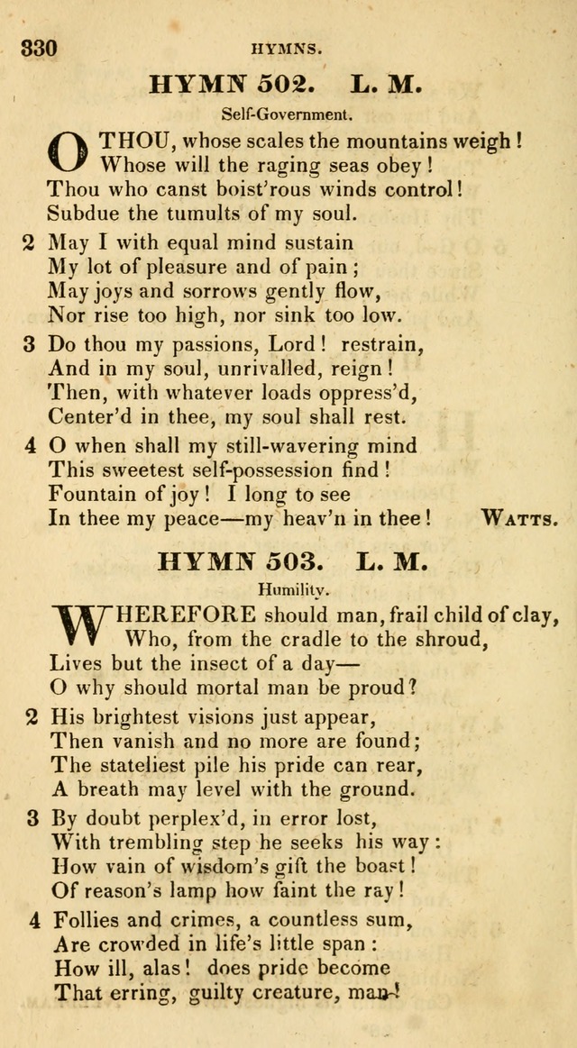 The Universalist Hymn-Book: a new collection of psalms and hymns, for the use of Universalist Societies (Stereotype ed.) page 330