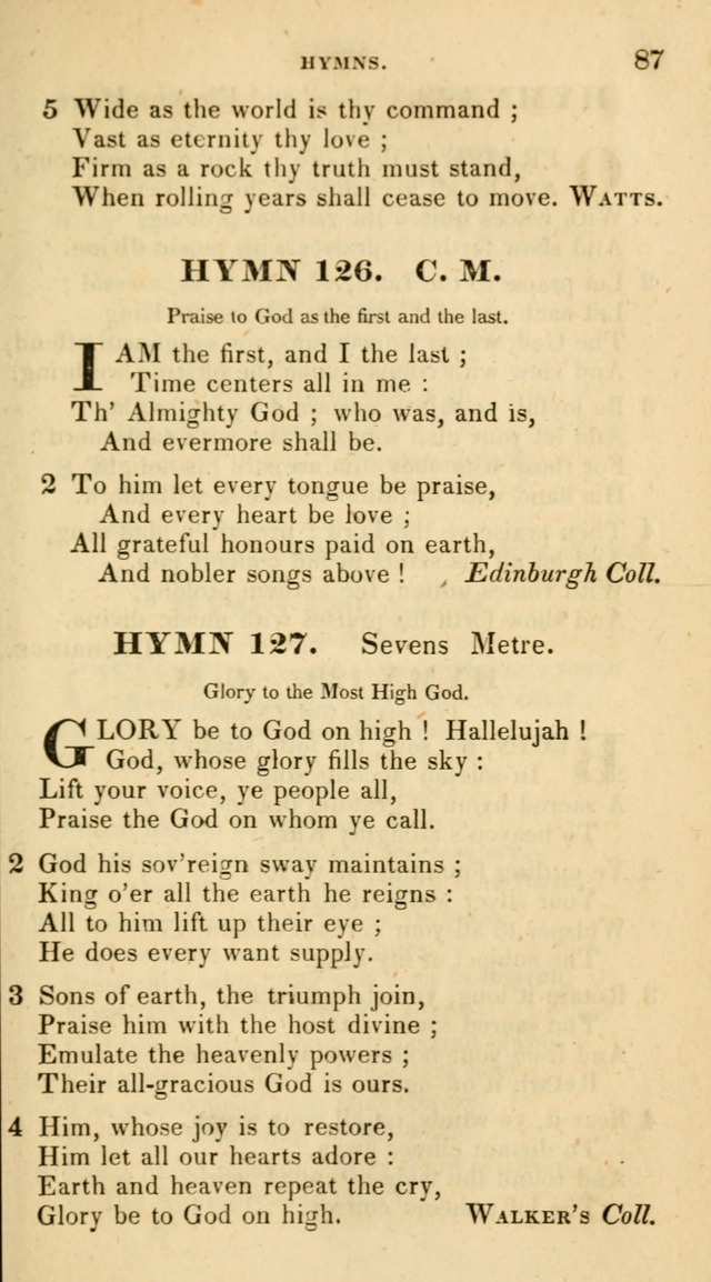 The Universalist Hymn-Book: a new collection of psalms and hymns, for the use of Universalist Societies (Stereotype ed.) page 87