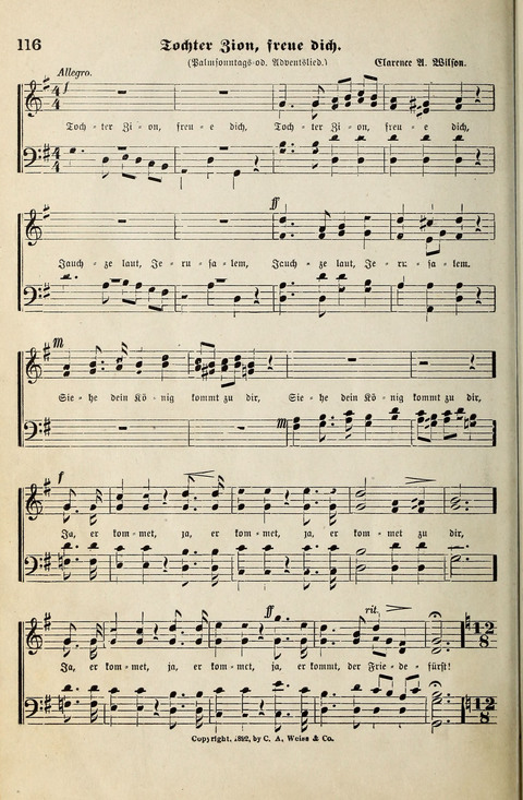 Unser Kirchenchor: eine Sammlung geistlicher Lieder für gemischten Chor page 116