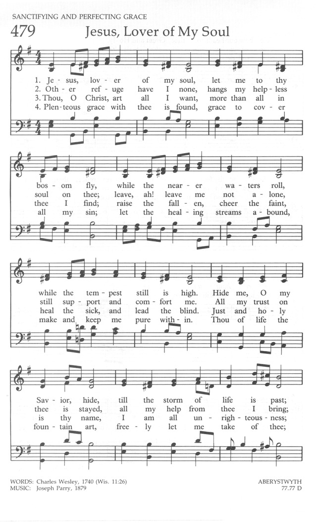 The United Methodist Hymnal 479 Jesus Lover Of My Soul 