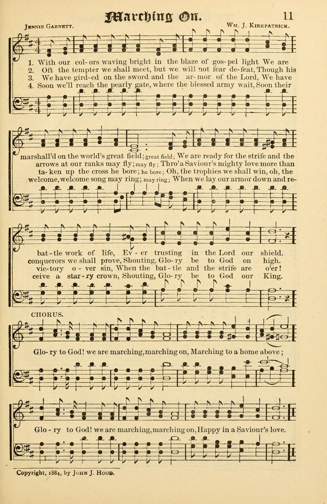 Unfading Treasures: a compilation of sacred songs and hymns, adapted for use by Sunday schools, Epworth Leagues, endeavor societies, pastors, evangelists, choristers, etc. page 11