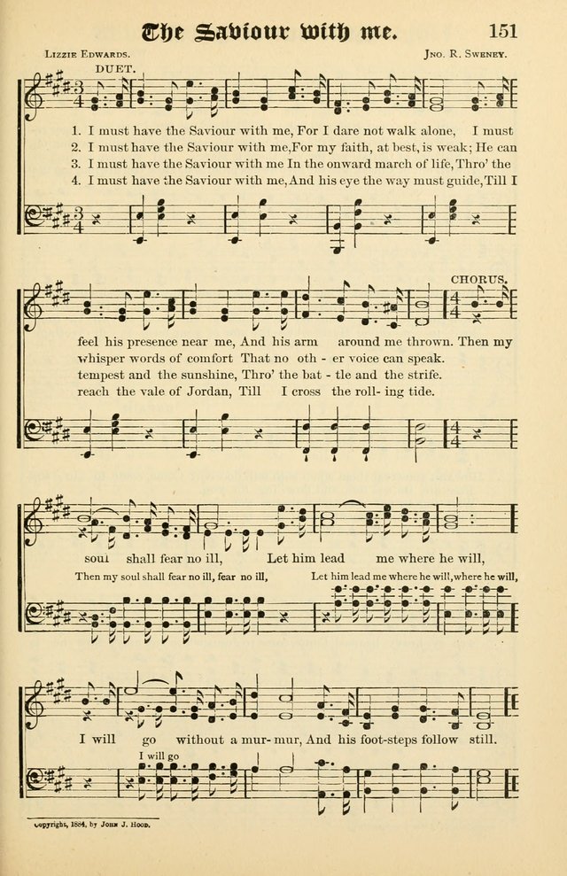 Unfading Treasures: a compilation of sacred songs and hymns, adapted for use by Sunday schools, Epworth Leagues, endeavor societies, pastors, evangelists, choristers, etc. page 151