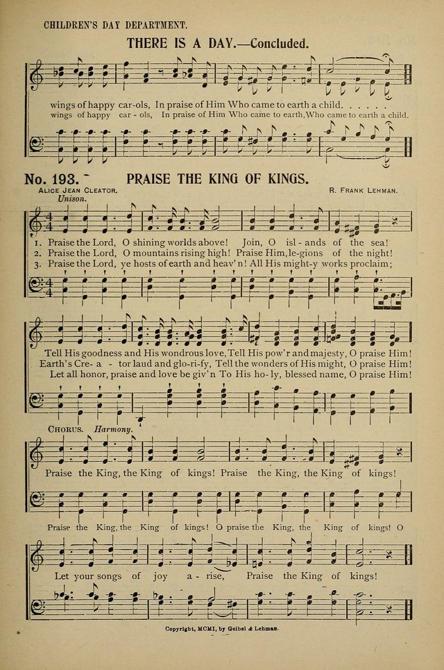 Uplifted Voices: a 20th century hymn book for sunday-schools and devotional meetings page 191