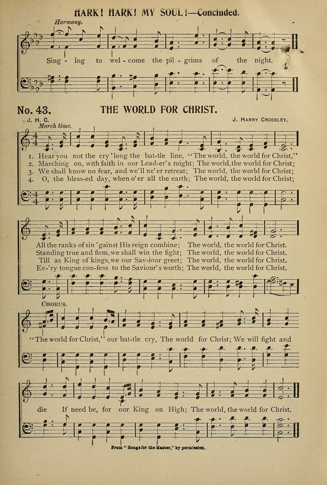 Uplifted Voices: a 20th century hymn book for sunday-schools and devotional meetings page 43